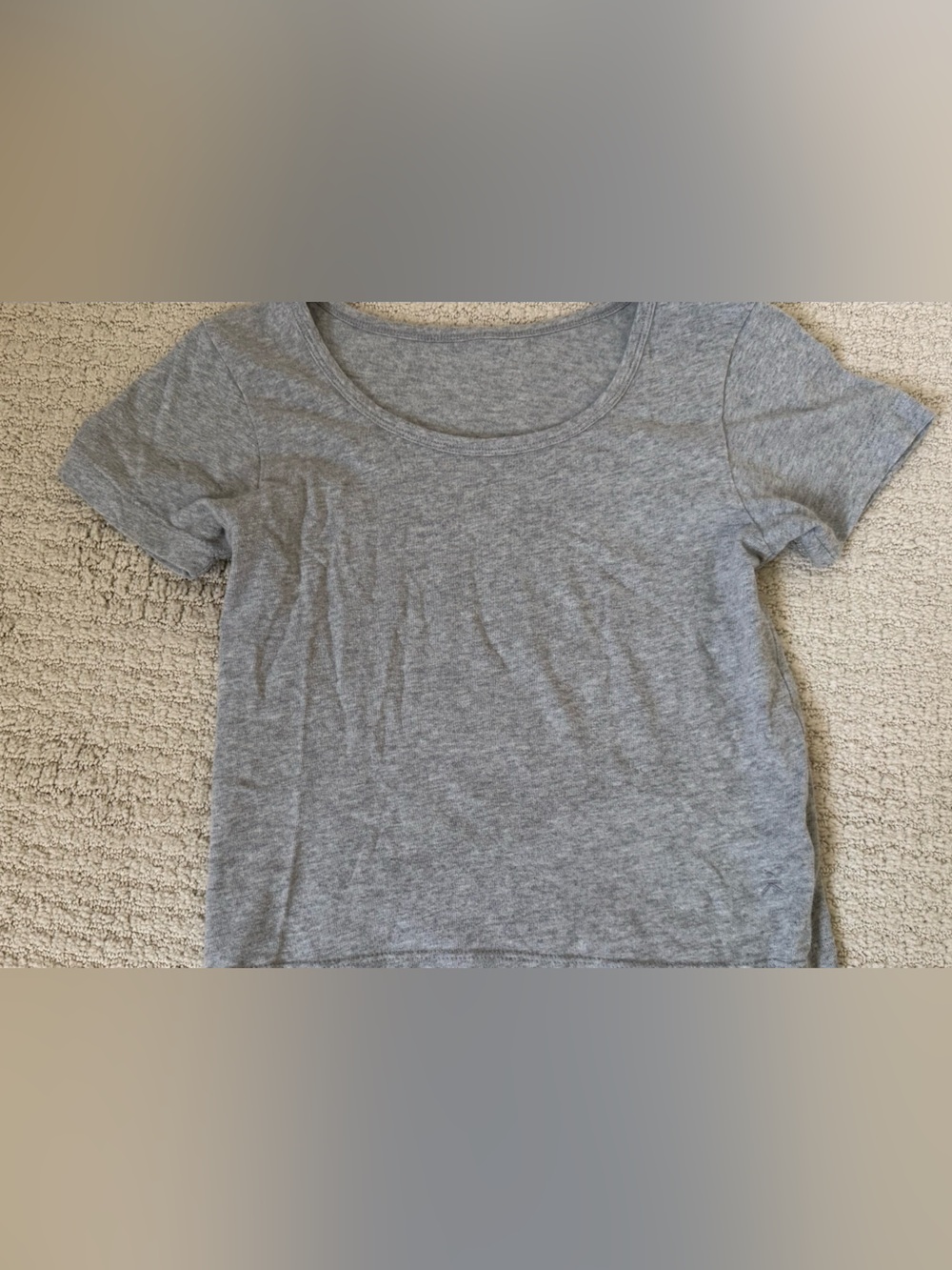 Known supply Basic Scoop Neck Short Sleeve Tee - Gray